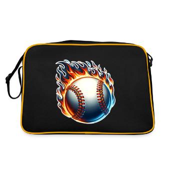Baseball - Retro Tasche - Schwarz/Gold - Hinten