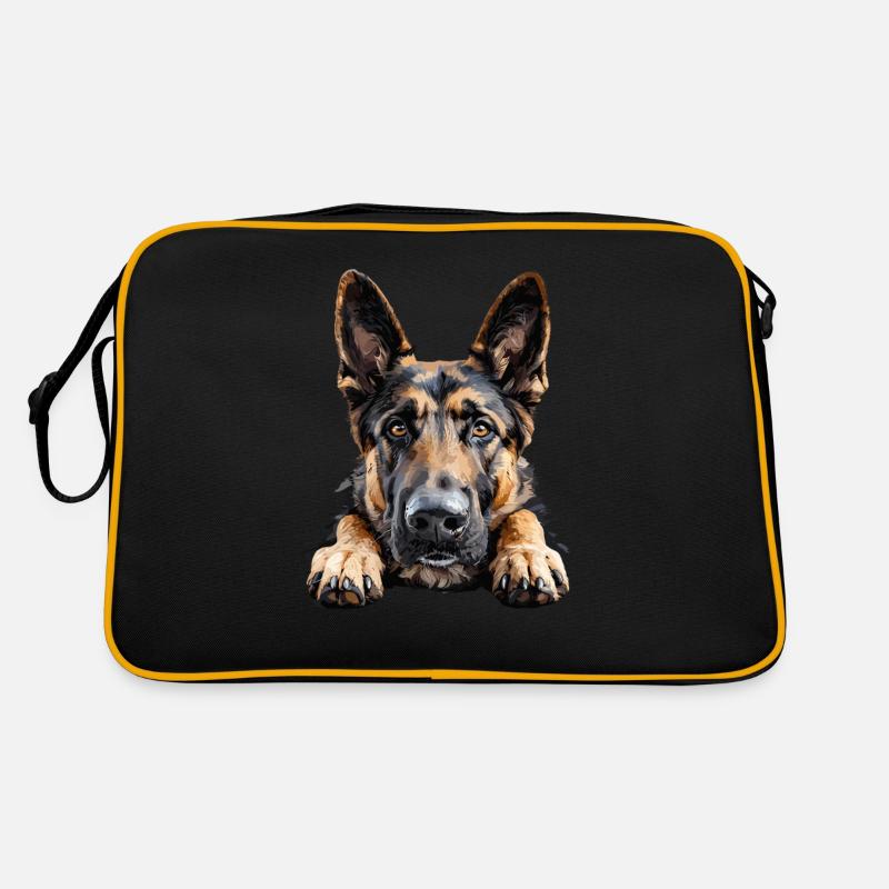 Loyal German Shepherd View Retro Bag
