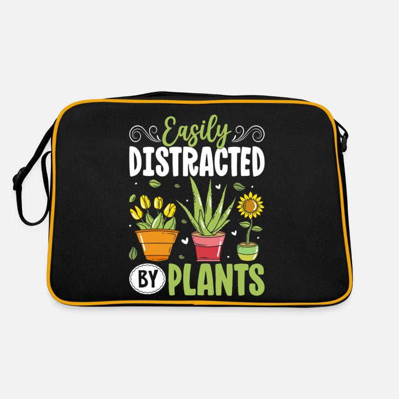 Easily Distracted By Plants Retro Tasche