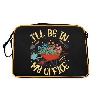 I'LL BE IN MY OFFICE - Retro Bag - black/gold - Back