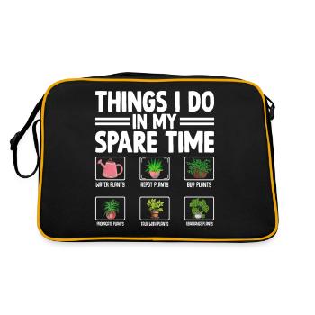 Ce que je fais pendant mon temps libre - Sac Retro - noir/or - Dos