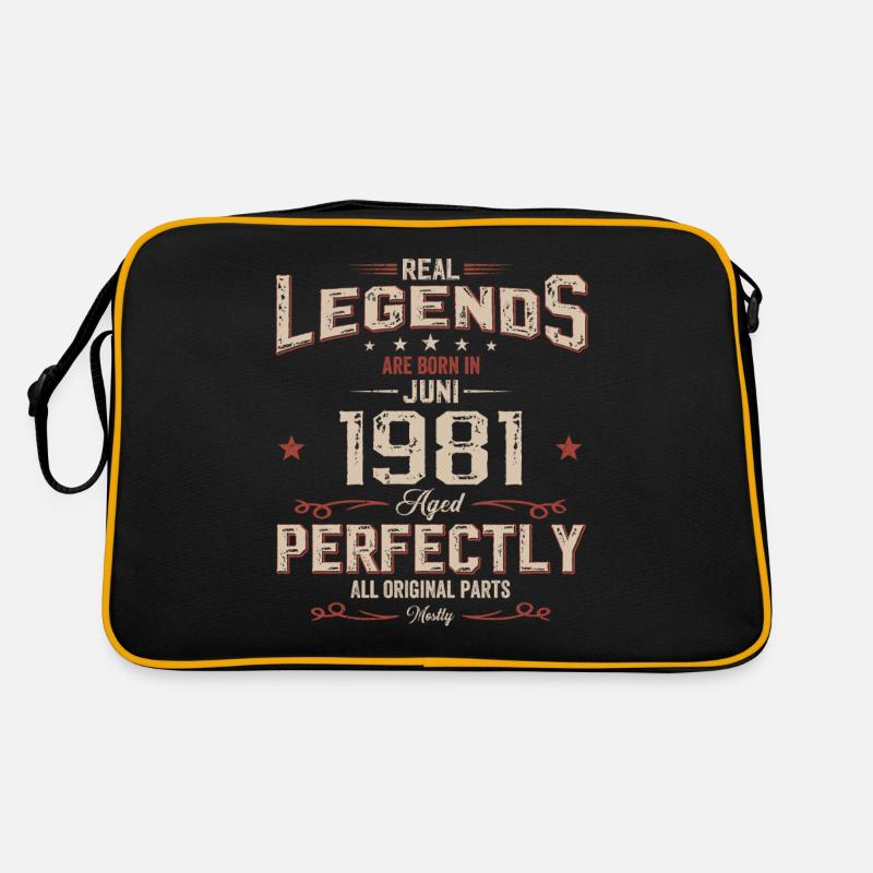 44e anniversaire Original June Né en 1981 Sac Retro