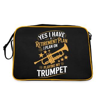 Plan de retraite Trompette Retraite Humour - Sac Retro - noir/or - Dos