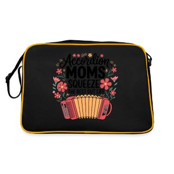 Musik Macht Das Herz Fröhlich - Akkordeon - Retro Tasche - Schwarz/Gold - Hinten