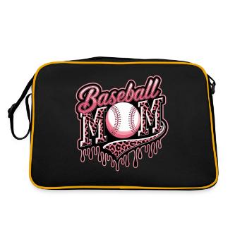 Maman de baseball Imprimé léopard Rose - Sac Retro - noir/or - Dos