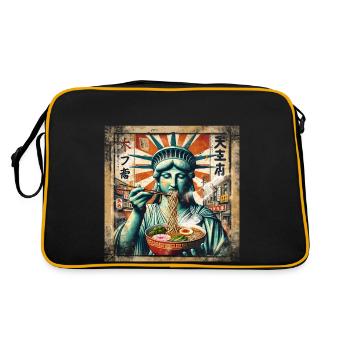 Statue de la Liberté Ramen - Sac Retro - noir/or - Dos