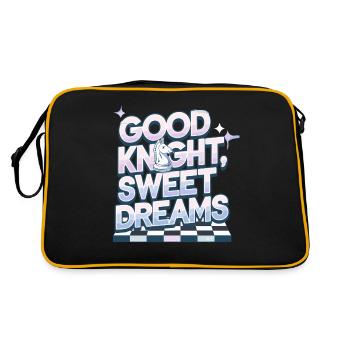 bon chevalier sweet dreams motif d’échecs pour - Sac Retro - noir/or - Dos