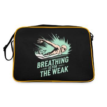 La respiration est pour les faibles Schwimmer Motto - Sac Retro - noir/or - Dos