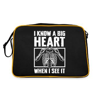 Je reconnais un grand cœur quand j’en vois un - Sac Retro - noir/or - Dos