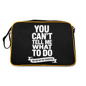 Lustiger Eltern Spruch Tochter - Retro Tasche - Schwarz/Gold - Hinten
