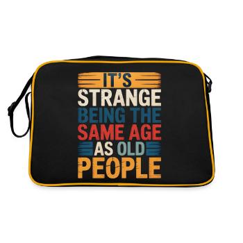 Birthday Sarcasm Aging Humor - Retro Bag - black/gold - Back