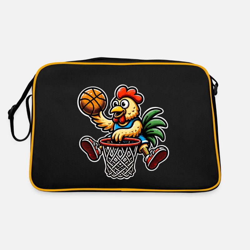 Poulet de basket-ball - Sac Retro - noir/or