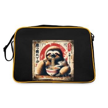 Ramen paresseux Grunge style d’affiche - Sac Retro - noir/or - Dos