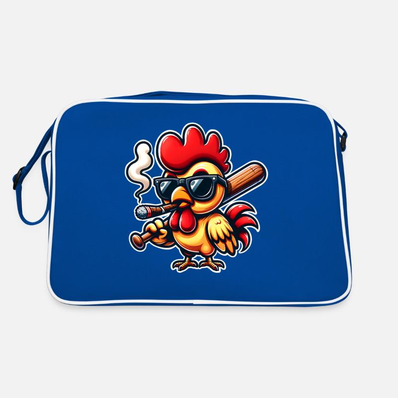 Poulet Poulets Battes De Baseball Cigare Drôle Sac Retro