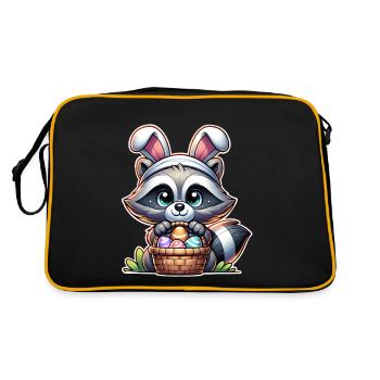 Panier de Pâques raton laveur - Sac Retro - noir/or - Dos