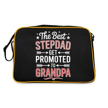 Le beau-père devient grand-père en disant grand-père - Sac Retro - noir/or - Dos