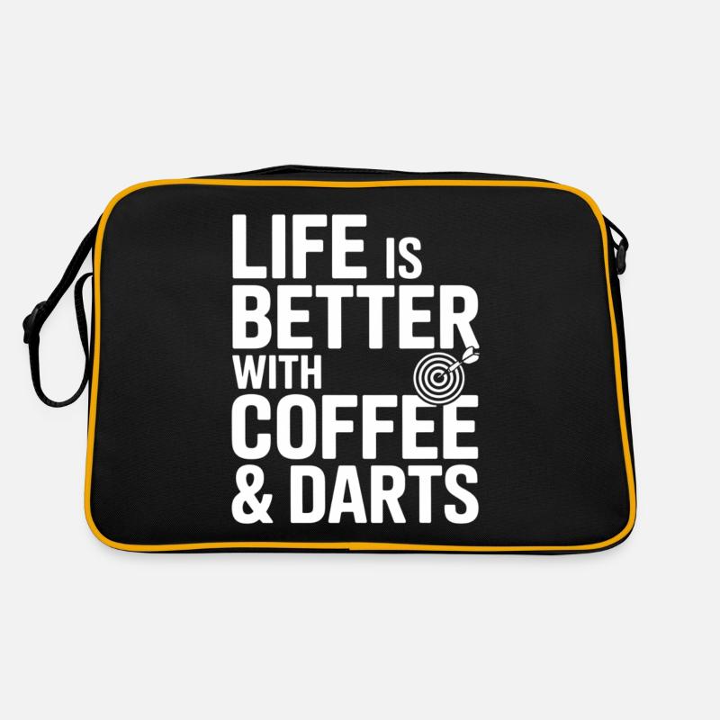 Café et fléchettes Dicton Café Sac Retro