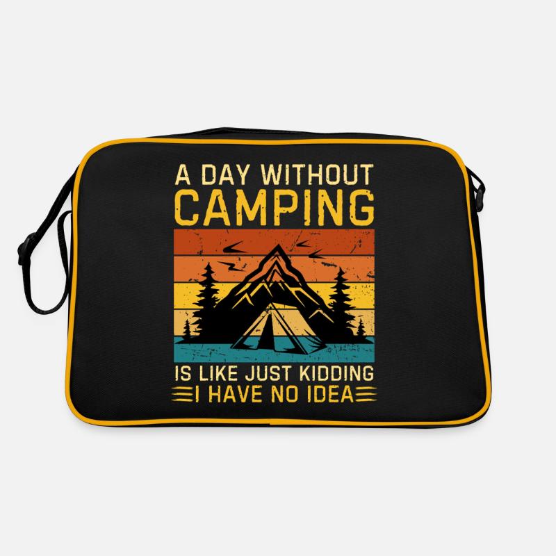 Funny camping saying camping Retro Bag