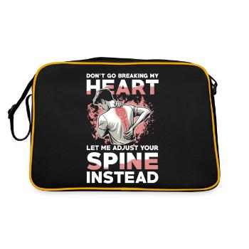 Lass Mich Deine Wirbelsäule Anpassen Statt Dein - Retro Tasche - Schwarz/Gold - Hinten