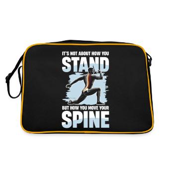 It's not about how you stand, but how you - Retro Bag - black/gold - Back
