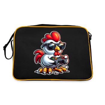Chicken Gaming Gamer Nerd - Retro Bag - black/gold - Back