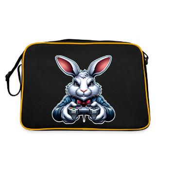 Bunny Rabbit Gamer Gaming Nerd - Retro Bag - black/gold - Back