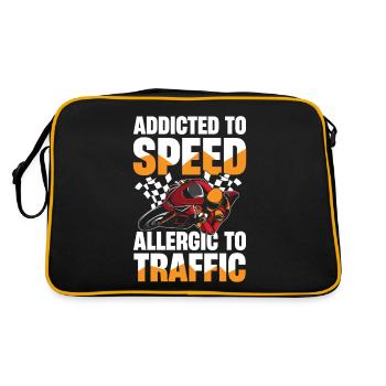 Accro à la vitesse, allergique à - Sac Retro - noir/or - Dos