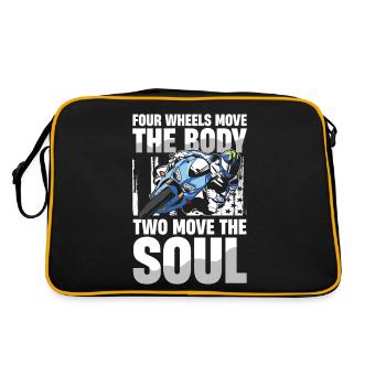Four wheels move the body, two move the - Retro Bag - black/gold - Back
