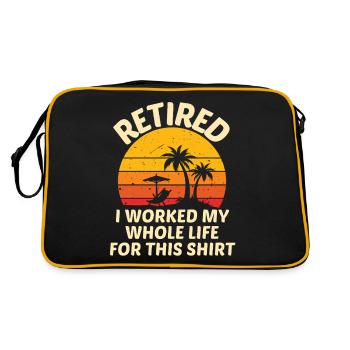 Retraite Dicton Retraité Humour Pension - Sac Retro - noir/or - Dos