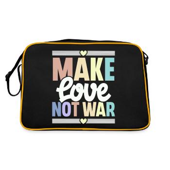 Make Love Not War - Retro Bag - black/gold - Back
