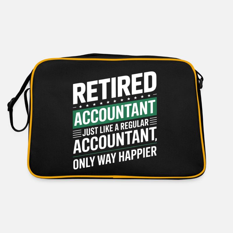 Retired Accountant Saying Retirement Retro Bag