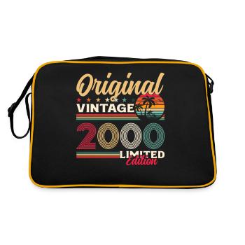 25ème anniversaire cadeau mari Original 2000 - Sac Retro - noir/or - Dos