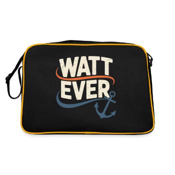 Watt Ever Maritime Anchor Motif - Retro Bag - black/gold - Back