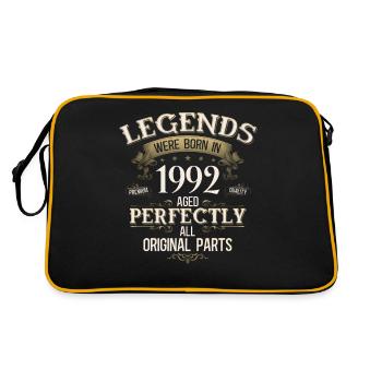 33rd Birthday Legend Born in 1992 - Retro Bag - black/gold - Back