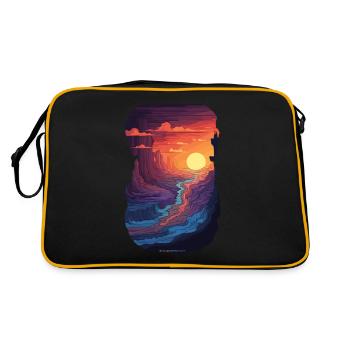 Coucher de soleil dans le canyon - Aventure dans le - Sac Retro - noir/or - Dos