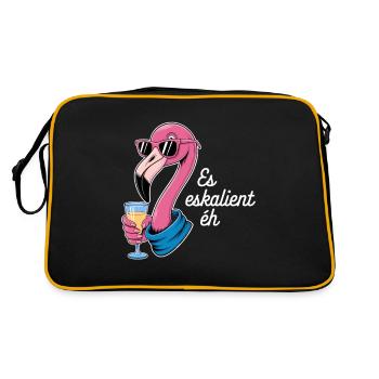 Es Eskalient Éh Flamingo with sunglasses and - Retro Bag - black/gold - Back