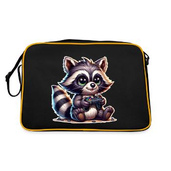 Raccoon Gamer - Sac Retro - noir/or - Dos