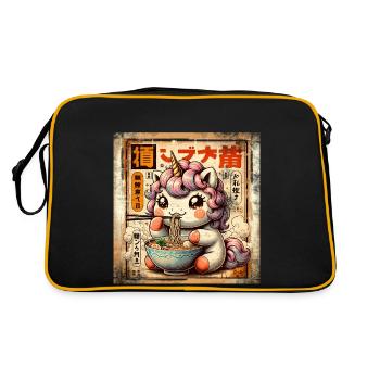 Ramen Licorne Grunge Style d’affiche - Sac Retro - noir/or - Dos
