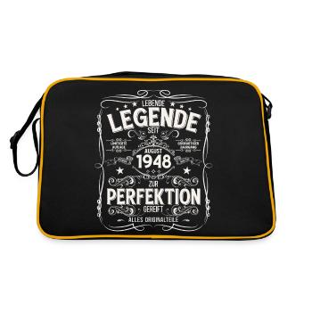 77e anniversaire Légende August Né en 1948 - Sac Retro - noir/or - Dos