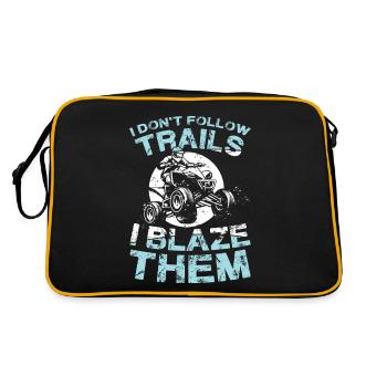 Je ne suis pas les chemins, je les brûle - Sac Retro - noir/or - Dos