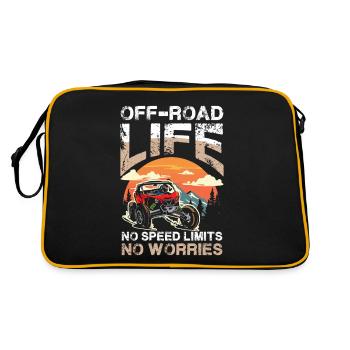 Vie hors route, pas de limitation de vitesse, pas de soucis - Sac Retro - noir/or - Dos