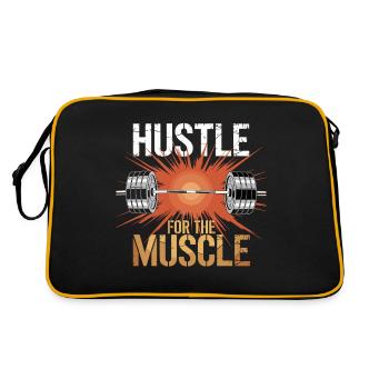 Bousculer pour les muscles Motivation pour la musculation - Sac Retro - noir/or - Dos