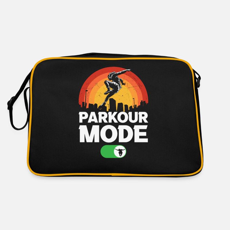 Parkour - Retro Tasche - Schwarz/Gold