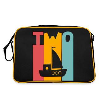 Voilier 2ème anniversaire - Sac Retro - noir/or - Dos