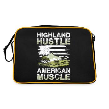 Highland Hustle American Muscle Mountains Adventure - Sac Retro - noir/or - Dos