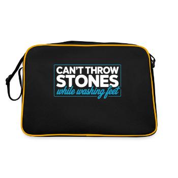 Can't Throw Stones While Washing Feet Humble - Retro Bag - black/gold - Back