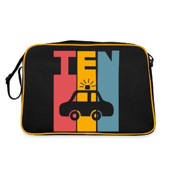 10e anniversaire de la police - Sac Retro - noir/or - Dos