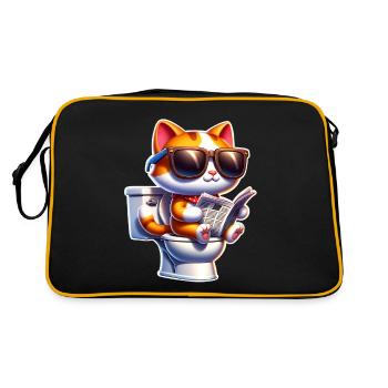 Journal de toilette pour chat - Sac Retro - noir/or - Dos