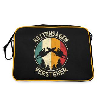 Holzfäller - Retro Tasche - Schwarz/Gold - Hinten