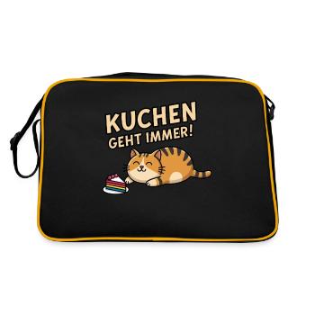 Le gâteau va toujours à l’amour des chats - Sac Retro - noir/or - Dos